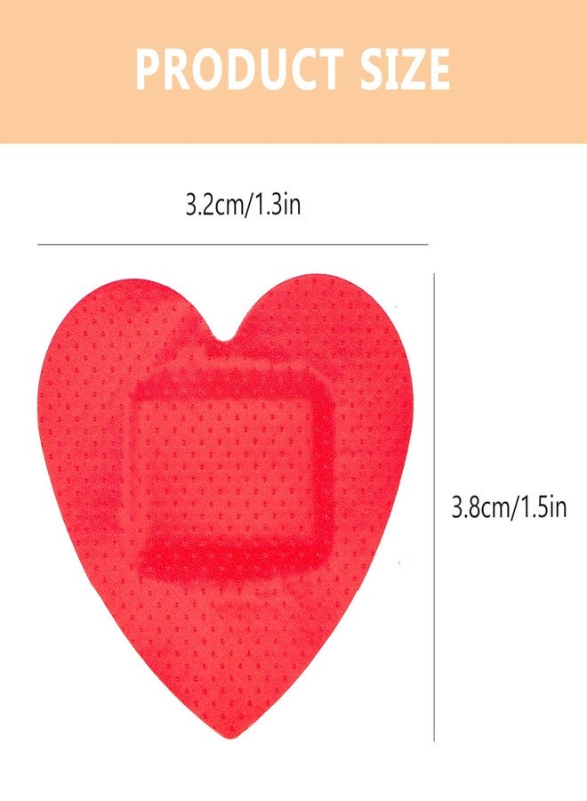 Garneck 50pcs Heart Shaped First Aid Heart Shape Water Proof Tape Survival Daily Patches Care Patches - Image 2